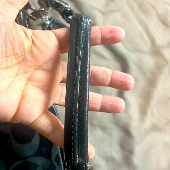 Coach Black and Gray Sateen HOBO Bag - Picture 3 of 15